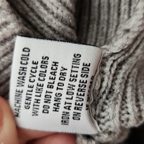 Forever 21 Sweater Womens Turtleneck Balloon Sleeves Ribbed Crop Medium Gray - Picture 4 of 12